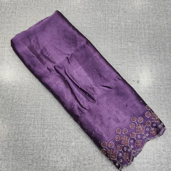 Crushed Satin Stone Work Hijab | HJ30